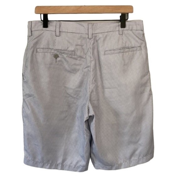 PGA Tour 10” Golf Check Print Shorts Athletic Activewear Lightweight Chino - Picture 3 of 10
